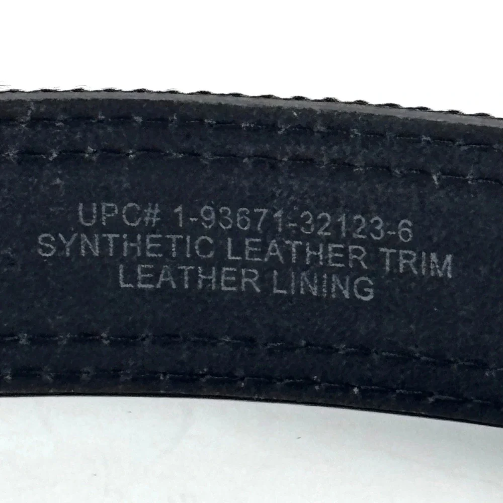 Dickies Belt Men 32 Black Leather Trim Webbed Utility 11GD030001 Workwear Rugged